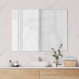 600/750/900/1200/1500/1800mm Fienza Bevel Edge Rectangular Wall Mirror Glue on Vertical or Horizontal Installation