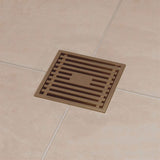 Fienza 100mm Square Slim Grate Floor Waste 88mm Outlet Variant Colour Available