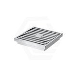 Fienza 100mm Square Slim Grate Floor Waste 88mm Outlet Chrome