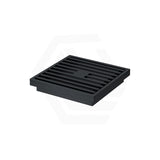 Fienza 100mm Square Slim Grate Floor Waste 88mm Outlet Matte Black