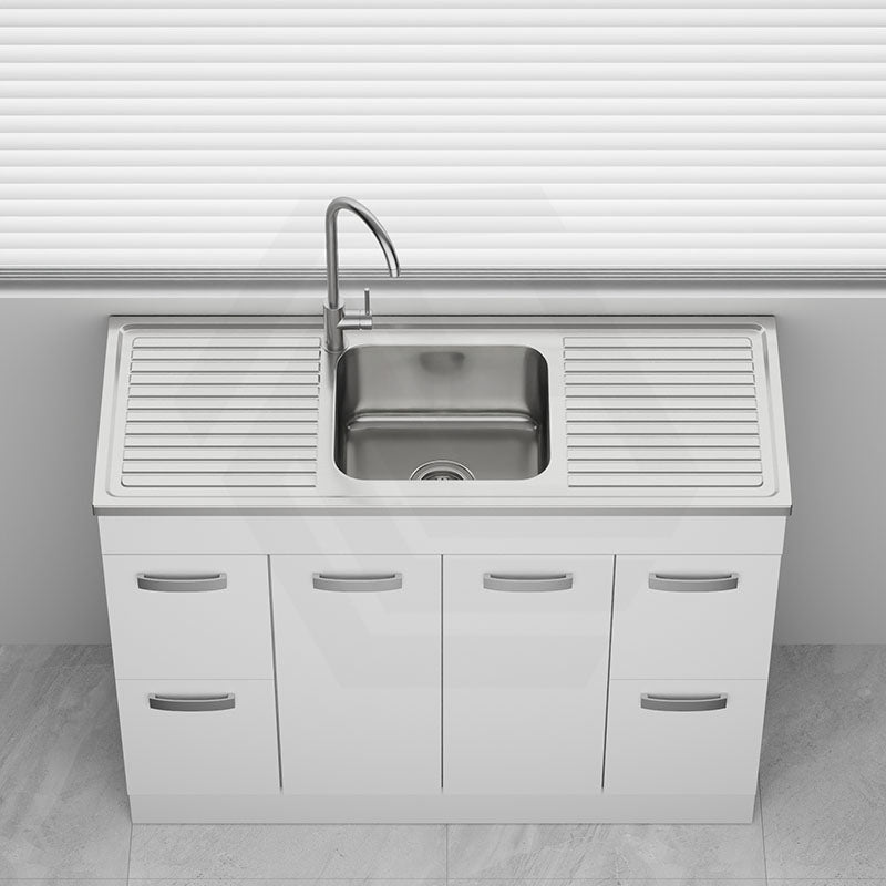 1185x460x22mm Citi Stainless Steel Single Bowl Laundry Sink Top