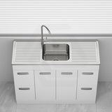1185x460x22mm Citi Stainless Steel Single Bowl Laundry Sink Top