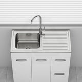 890x460x22mm Citi Stainless Steel Single Bowl Laundry Sink Top