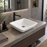Fienza Classique Square Solid Surface Above Counter Basin 420x420x105mm - In Various Colour