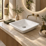 Fienza Classique Square Solid Surface Above Counter Basin 420x420x105mm - In Various Colour