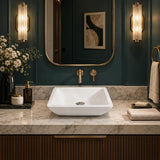 Fienza Classique Square Solid Surface Above Counter Basin 420x420x105mm - In Various Colour