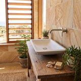 Fienza Classique Solid Surface Rectangle Above Counter Basin 600x345x105mm  - Variant Colour