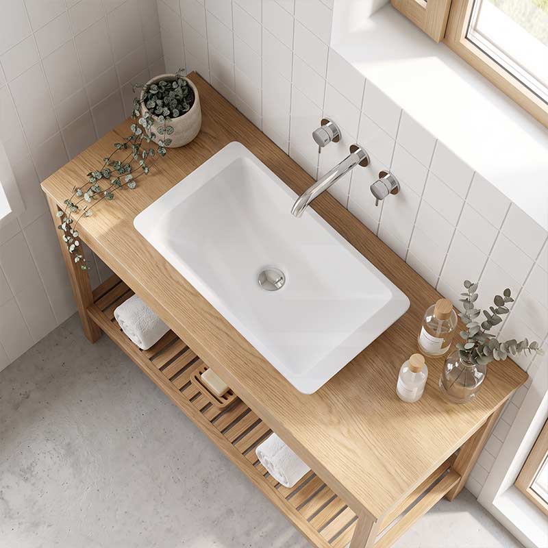 Fienza Classique Solid Surface Rectangle Above Counter Basin 600x345x105mm  - Variant Colour