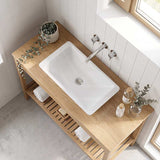 Fienza Classique Solid Surface Rectangle Above Counter Basin 600x345x105mm  - Variant Colour