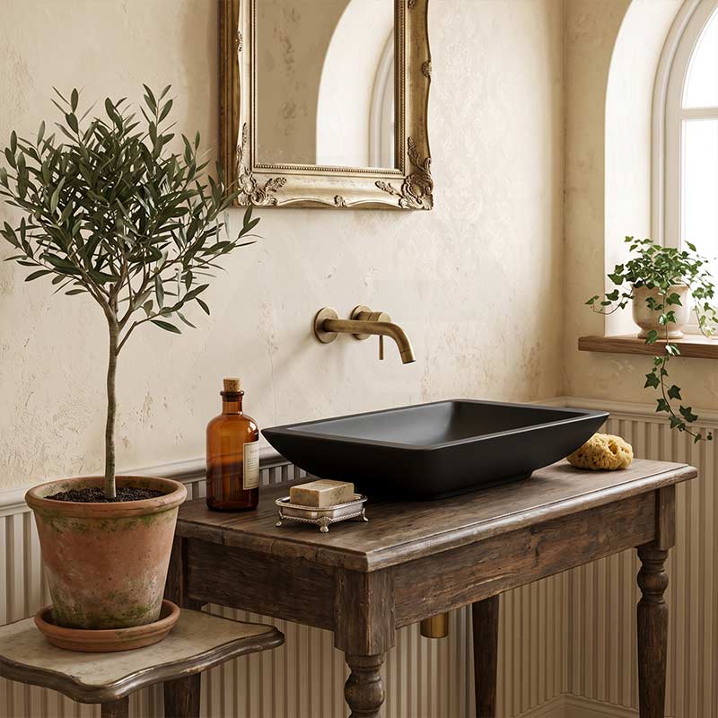 Fienza Classique Solid Surface Rectangle Above Counter Basin 600x345x105mm  - Variant Colour