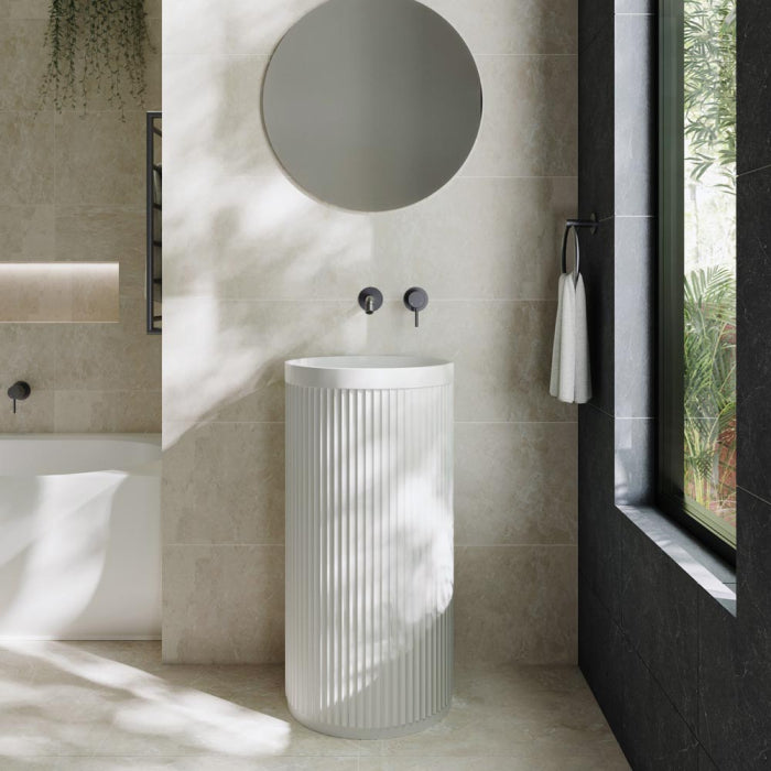 450x450x900mm Fienza Minka Solid Surface Freestanding Basin In Various Colour