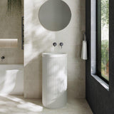 Fienza Minka Solid Surface Freestanding Basin Non-Overflow 450x450x900mm - Variant Colour