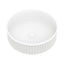400x400x120mm Fienza Minka Round Solid Surface Above Counter Basin Matt White