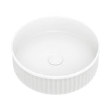 400x400x120mm Fienza Minka Round Solid Surface Above Counter Basin Matt White