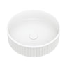 400x400x120mm Fienza Minka Round Solid Surface Above Counter Basin Matt White