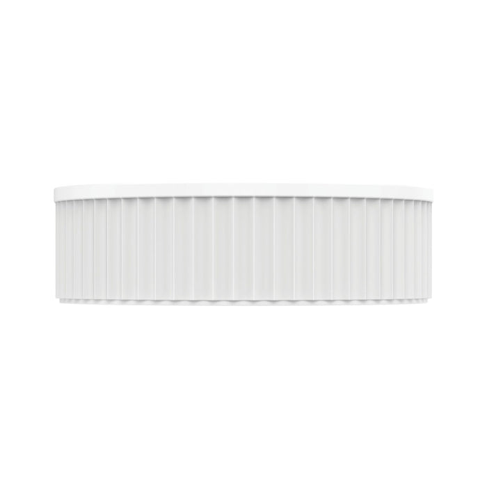 400x400x120mm Fienza Minka Round Solid Surface Above Counter Basin Matt White