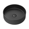 400x400x120mm Fienza Minka Round Solid Surface Above Counter Basin Matt Black