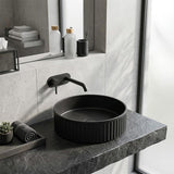 Fienza Minka Round Fluted Solid Surface Above Counter Basin 400x400x120mm - In Various Colour