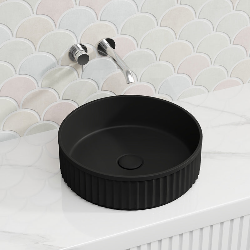 400x400x120mm Fienza Minka Round Solid Surface Above Counter Basin In Various Colour