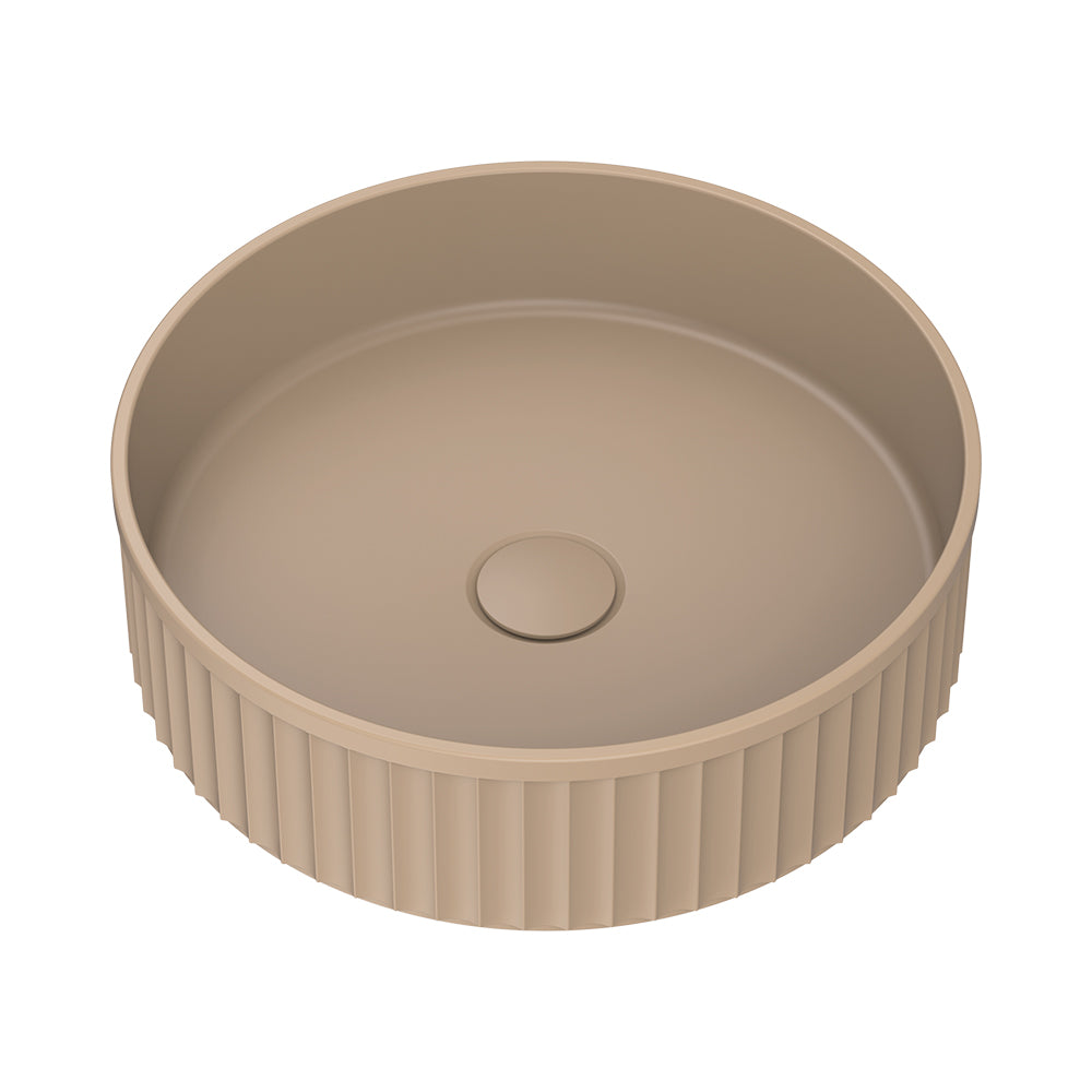 400x400x120mm Fienza Minka Round Solid Surface Above Counter Basin Dusk