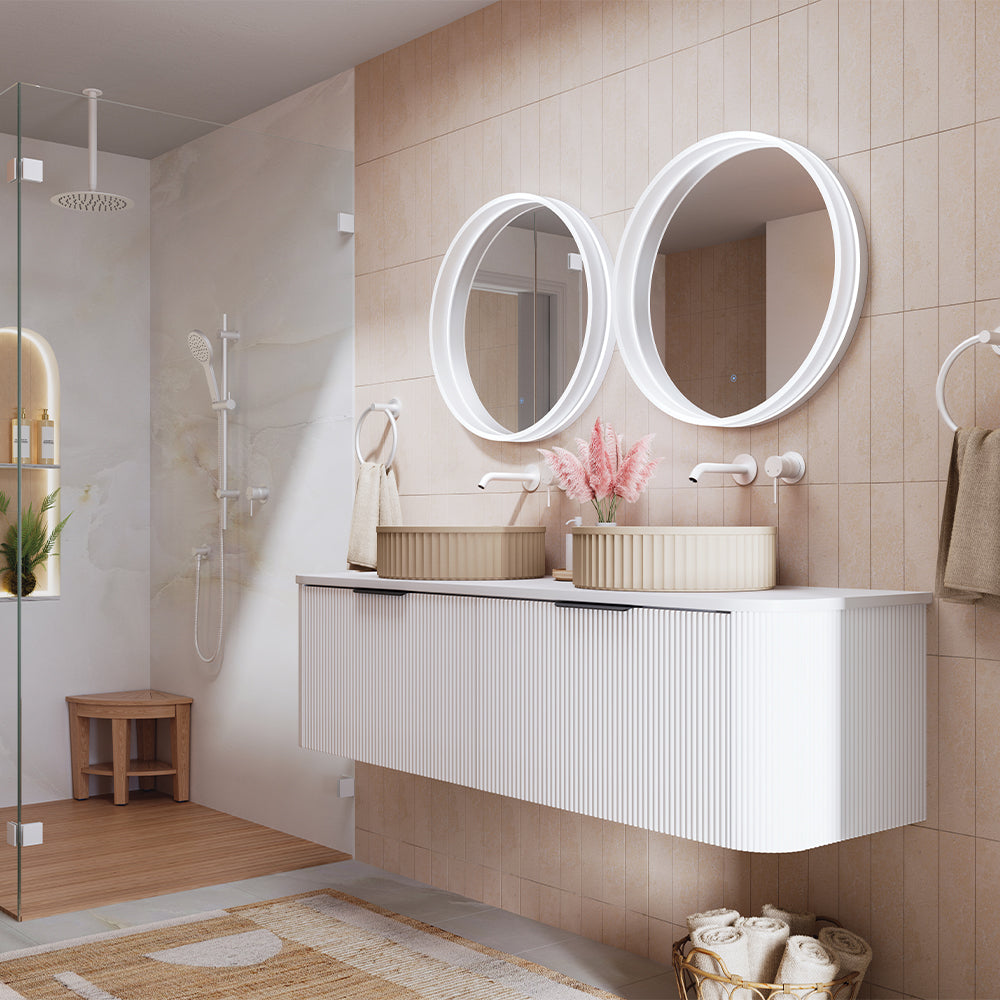 400x400x120mm Fienza Minka Round Solid Surface Above Counter Basin In Various Colour
