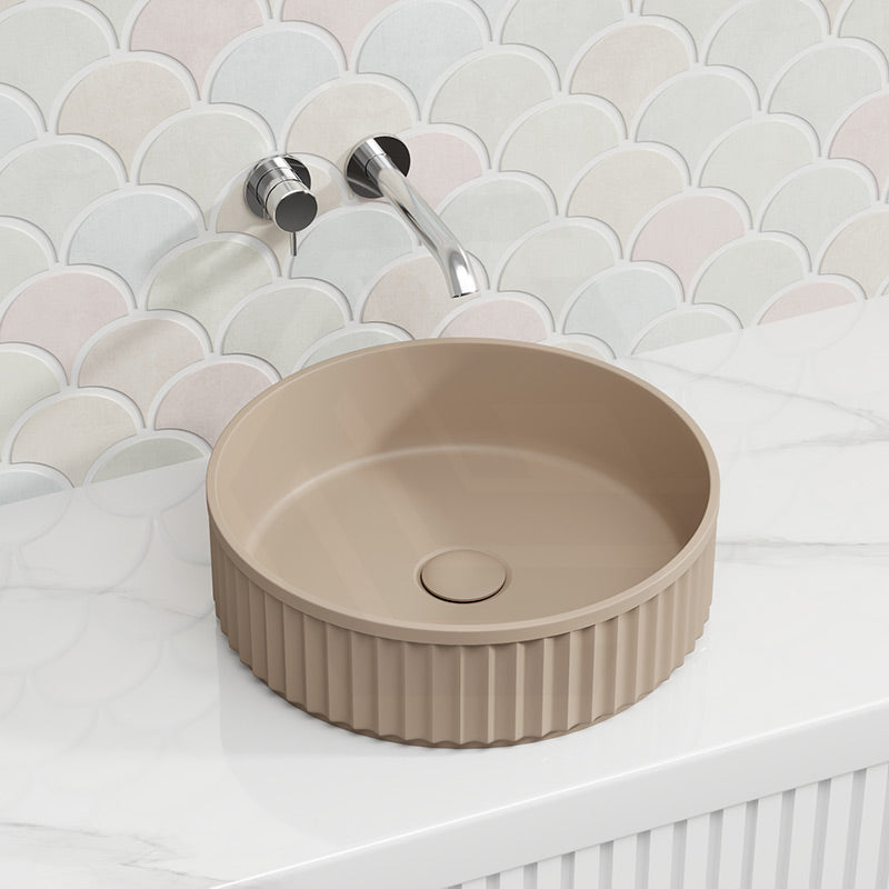 400x400x120mm Fienza Minka Round Solid Surface Above Counter Basin In Various Colour