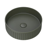 400x400x120mm Fienza Minka Round Solid Surface Above Counter Basin Forest Green