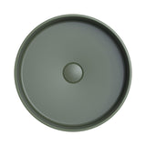400x400x120mm Fienza Minka Round Solid Surface Above Counter Basin Forest Green