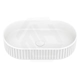 550x340x120mm Fienza Minka Oval Solid Surface Above Counter Basin Matt White