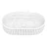 550x340x120mm Fienza Minka Oval Solid Surface Above Counter Basin Matt White