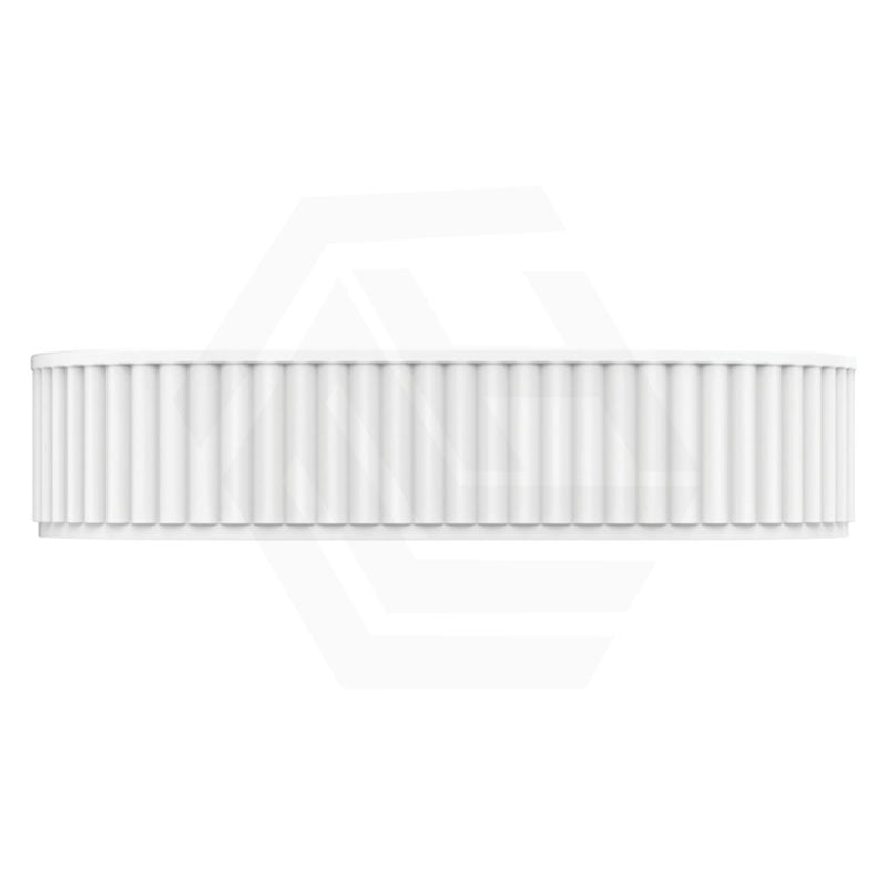 550x340x120mm Fienza Minka Oval Solid Surface Above Counter Basin Matt White