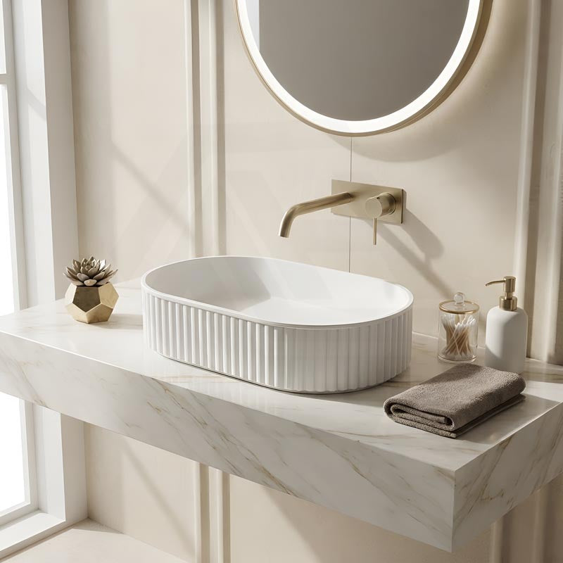 Fienza Minka Oval Solid Surface Above Counter Basin 550x340x120mm - Various Colour