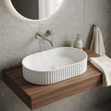 Fienza Minka Oval Solid Surface Above Counter Basin 550x340x120mm - Various Colour