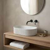 Fienza Minka Oval Solid Surface Above Counter Basin 550x340x120mm - Various Colour