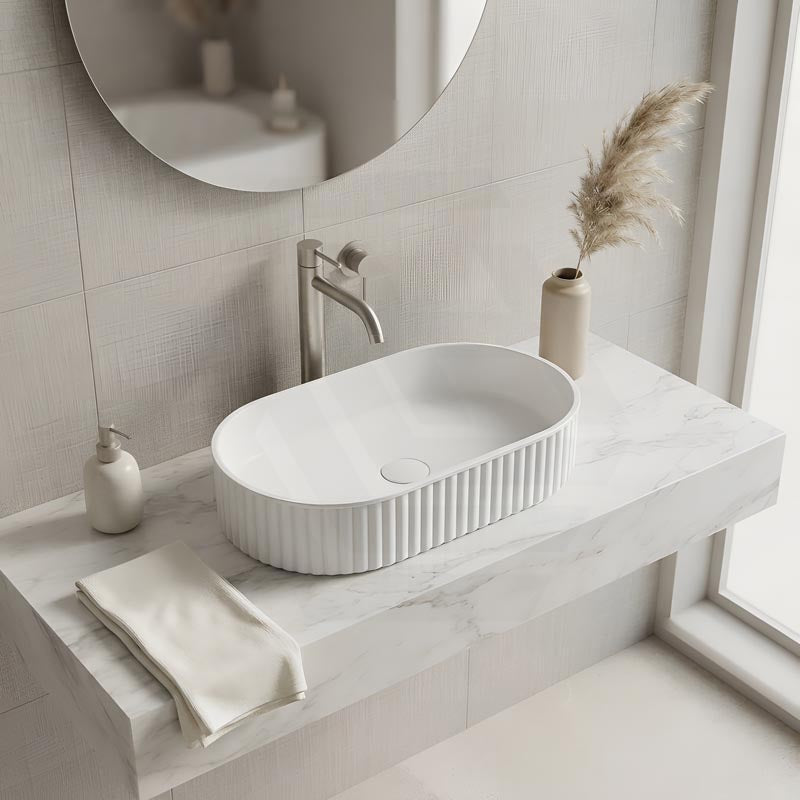 Fienza Minka Oval Solid Surface Above Counter Basin 550x340x120mm - Various Colour