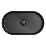 550x340x120mm Fienza Minka Oval Solid Surface Above Counter Basin Matt Black