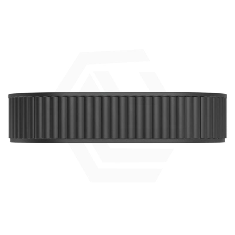 550x340x120mm Fienza Minka Oval Solid Surface Above Counter Basin Matt Black