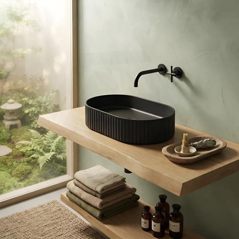 Fienza Minka Oval Solid Surface Above Counter Basin 550x340x120mm - Various Colour