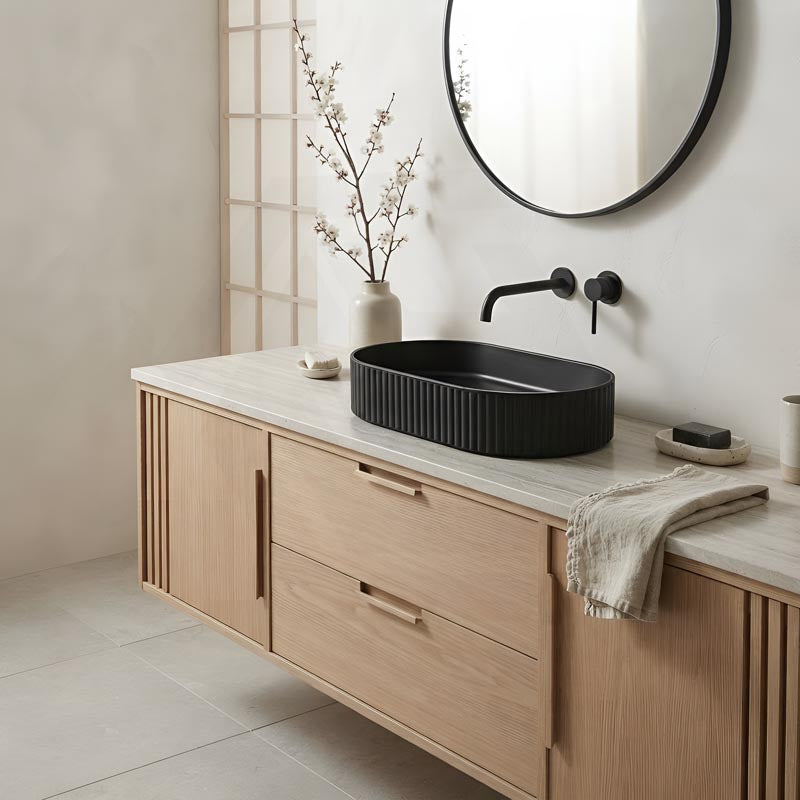 Fienza Minka Oval Solid Surface Above Counter Basin 550x340x120mm - Various Colour