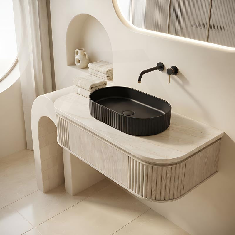 Fienza Minka Oval Solid Surface Above Counter Basin 550x340x120mm - Various Colour