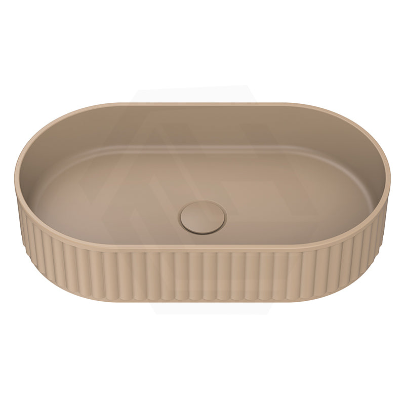 550x340x120mm Fienza Minka Oval Solid Surface Above Counter Basin Dusk