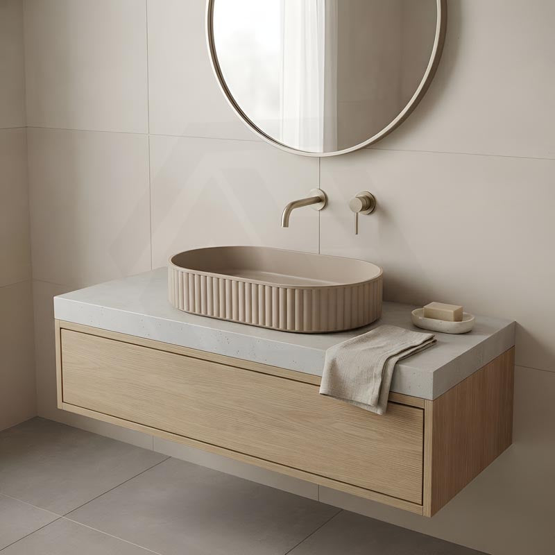Fienza Minka Oval Solid Surface Above Counter Basin 550x340x120mm - Various Colour