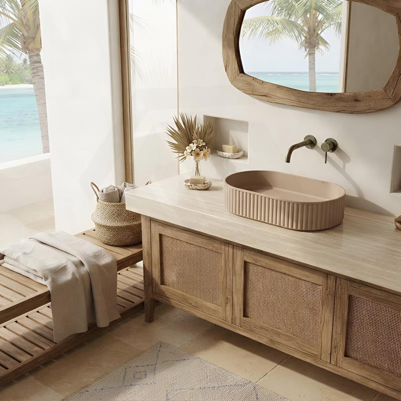 Fienza Minka Oval Solid Surface Above Counter Basin 550x340x120mm - Various Colour