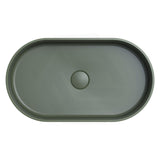 550x340x120mm Fienza Minka Oval Solid Surface Above Counter Basin Forest Green