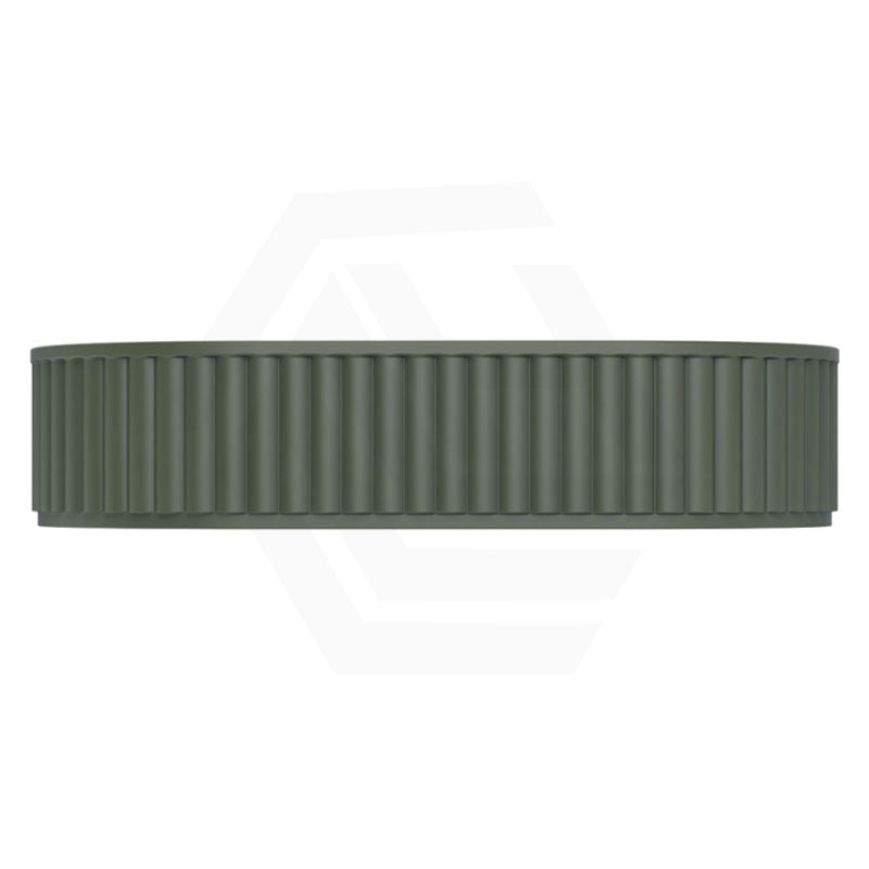 550x340x120mm Fienza Minka Oval Solid Surface Above Counter Basin Forest Green