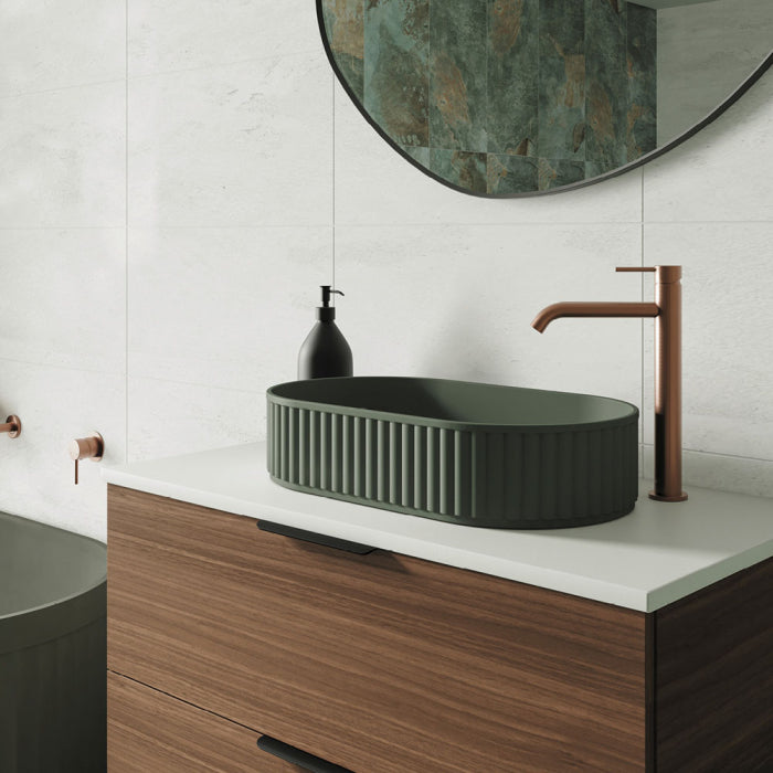 550x340x120mm Fienza Minka Oval Solid Surface Above Counter Basin In Various Colour