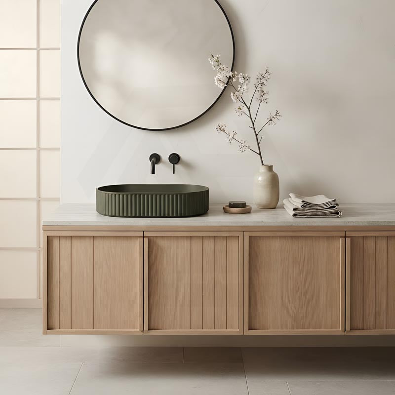 Fienza Minka Oval Solid Surface Above Counter Basin 550x340x120mm - Various Colour