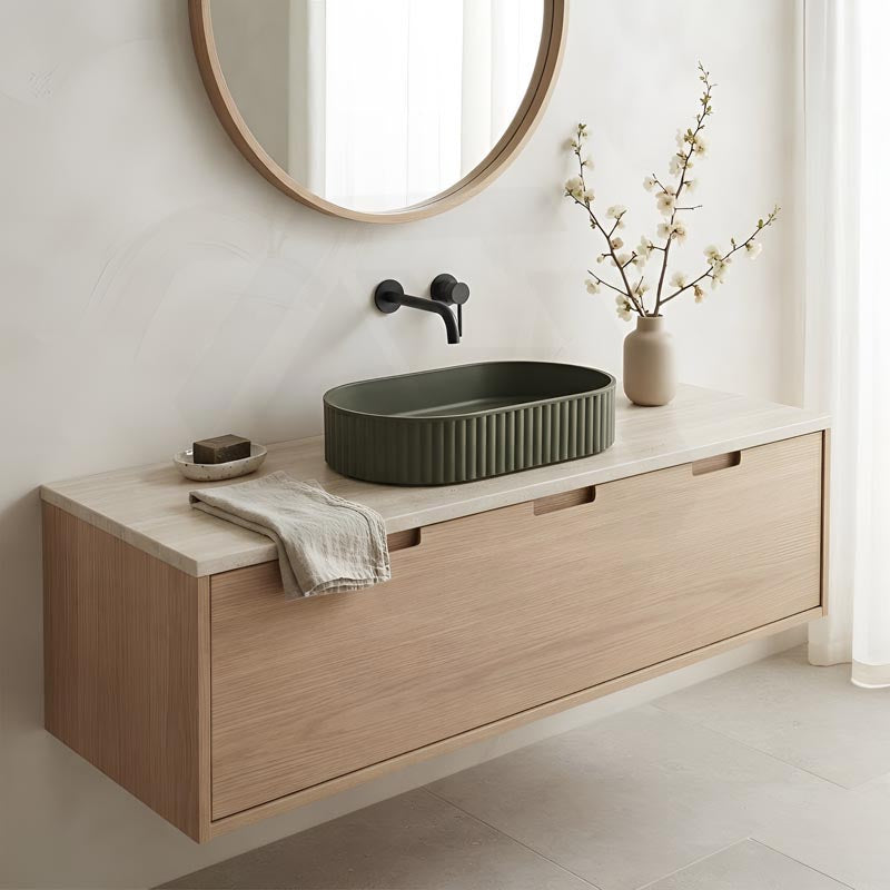 Fienza Minka Oval Solid Surface Above Counter Basin 550x340x120mm - Various Colour