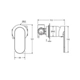 Fienza Empire Slim Round Plate Wall Mixer Dress Kit Only Variant Colour Available