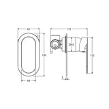Fienza Empire Slim Oval Plate Wall Mixer Dress Kit Only Variant Colour Available